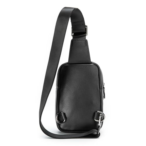 Mini sac de poitrine en cuir souple avec compartiments optimisés pour petits objets