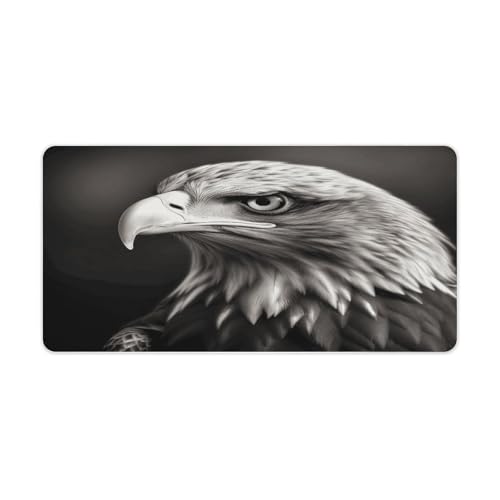 Eagle Black and White Desk Pad Large Office Desk Mat miniatura 1