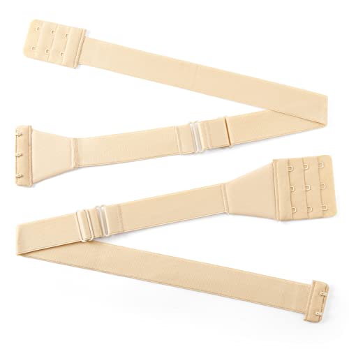 ZZV Low Back Bra Converter,2 Sides Adjustable Bra Strap Extender Converter, Backless Bra Strap Extenders with 2,3 Hooks