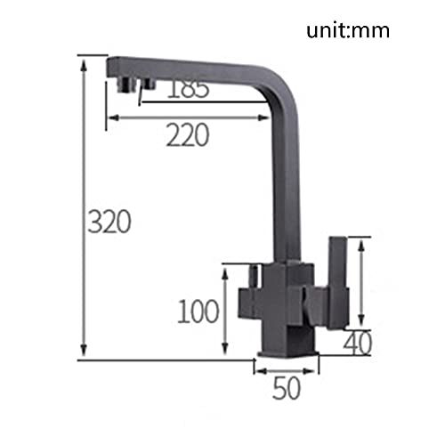 Robinet de cuisine 3 voies noir orientable pour simplifier votre eau potable - 5
