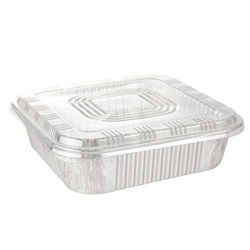 8inch Sqaure Pans with Clear Lids