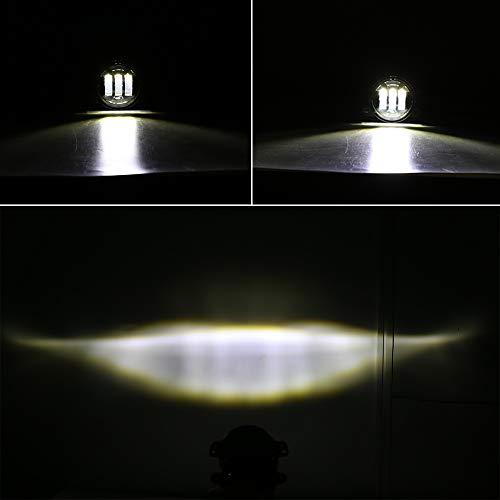MOSTOP 4" LED Fog Light 2PCS 4 Inch Vehicle Front Fog Lamp Bulb Fog Driving Headlight Offroad Light for Wrangler Dodge Chrysler PT Cruiser 2PCS (White)