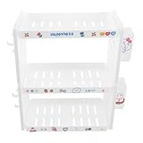 Gatuida Modularer Schreibtisch Organizer mit Haken Mehrstöckiges Aufbewahrungsregal für Bürobedarf und Kosmetik Stapelbares Platzsparendes Tisch Organizer Regal für Home Office und
