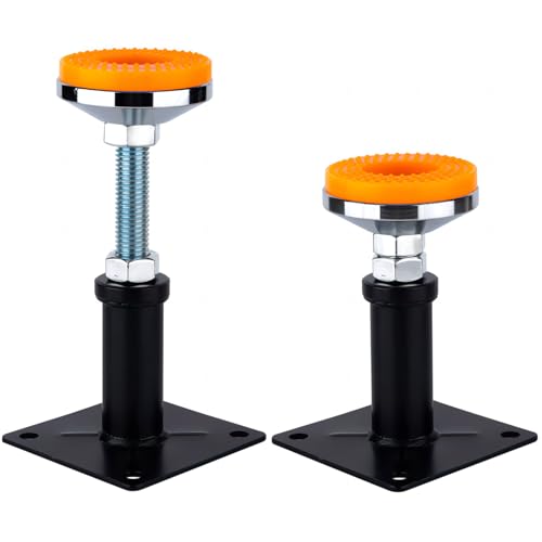 2 Pack Anti-Slip Shock Absorption Adjust Supports,Adjustment Floor Jack Post Floor Jack Lift Supports 6-8 Inch Adjustable House Jack,Lift Supports,Mini Screw Jack, Level Supports
