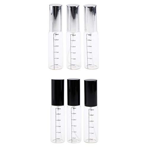 Preisvergleich Produktbild Almencla 6PC Leere Klarglas Sprühflaschenpumpe 30ML Mit Waage