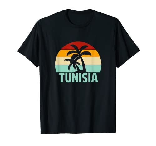 Tunisia Vintage Vacanza Souvenir Vacanze Trip Retro Maglietta