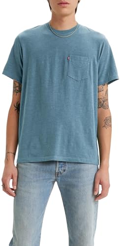 Levi's Men's Non Graphic Tee, Colour Indigo Wash Heather, Size XXL, Indigo Wash Heather, XXL