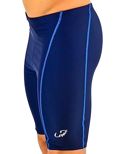 Bermuda para Natação Xtra Life Com Pespontado, Hammerhead, Masculina, Marinho/Azul Flúor, XGG