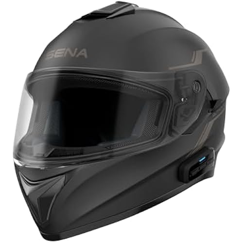 Sena OutForce Smart Helmet Full Face (Matt Black, Large) (OUTFORCE-MB00L)- SP85