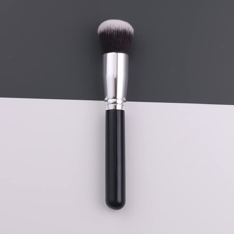 Miniatura 2 de Virola de cobre de lujo de encargo Negro Plata sola cepillo de maquillaje Fundación cepillo (F05)