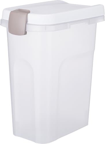 Trixie 24666 Tonne, luftdicht verschließbar, Kunststoff, 15 l/22 × 41 × 33 cm, transparent-we