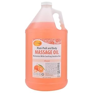 SPA REDI – Massage Oil, Mandarin, 128 Oz – Professional Full Body Massage Therapy, Made with Almond Oil, Cotton Seed Oil, Sunflower Oil, Avocado Oil, Essential Oils and Vitamin E