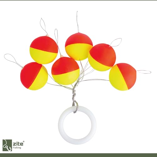 Zite Fishing Pilotkugel Set - Forellen-Piloten Schwimmer Oval & Rund - Auftriebskörper Forellen-Angeln Schwimmend 36 Stück in 3 Größen – Bild 4