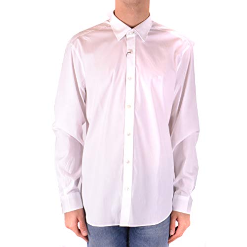 BURBERRY Langarmhemd für Herren, Cambridge, Weiß, Blau,, Weiß Small