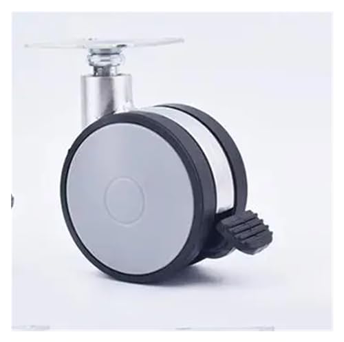 CKFLUVNX 4-Pack 2.5-inch eco-Friendly Universal Wheel Coffee Table Flat Furniture Bed Cabinet (Color : Gray, Size : 2.5 inch)