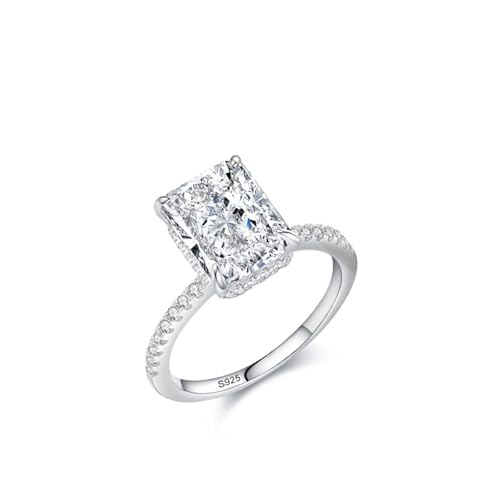 Bague Argent Pierre rectangulaire, le cadeau d'anniversaire romantique pour elle