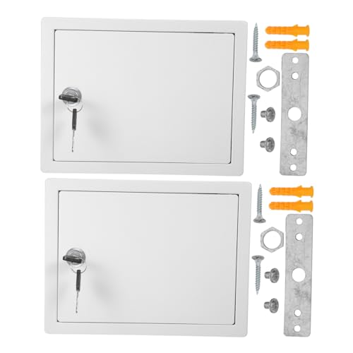OSALADI 2 Buzones De Correo para Exteriores con Cerradura Y Llave para Montar En La Pared Antirrobo Color Blanco Abs