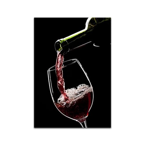 Images imprimées de verre de vin vintage et décoration murale sur toile salon 80x110