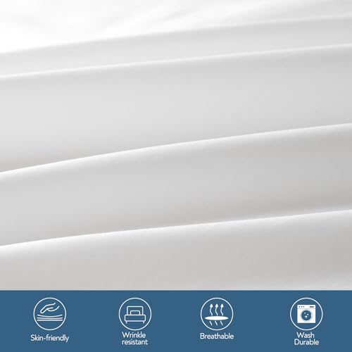 2 Pack Hospital Bed Sheets 36" x 80" x 9", Soft Sheet with Elastic All Around for Home & Hospital Care Beds, White