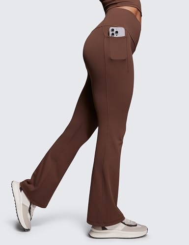 CRZ YOGA Womens Butterluxe High Waist Flare Pants 31.5" - Yoga Bootcut with Side Pockets Wide Leg Lounge Casual4