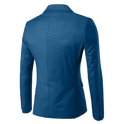 Mens Casual One Button Sport Coats Lightweight Business Jacket Tuxedo Classic Slim Fit Blazers Suit3