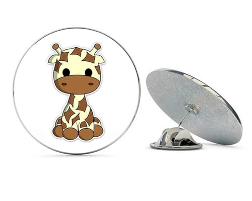 Cute Giraffe Metal 0.75" Lapel Hat Pin Tie Tack Pinback2