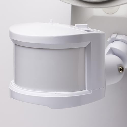 Image of Nuvo 65 /217, LED Dual-Head Security Light, Motion Sensor, White, 4000K | 4000K daylight, ENERGY STAR certified, 180 motion detection, Dusk-to-dawn mode, Wall mounted