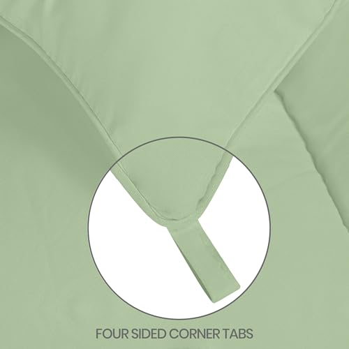 Image of Utopia Bedding Comforter Duvet Insert, Quilted Comforter with Corner Tabs, Box Stitched Down Alternative Comforters (Sage Green, Single)