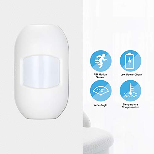 HUIOP PIR Sensor de movimiento PIR inalámbrico RF 433Mhz Detector de infrarrojos dual Sensor de alarma antirrobo Automatización del hogar inteligente Sistema de alarma de seguridad Trabajar con,Detect