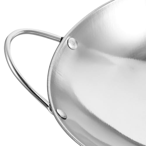 2Pzs Olla Wok Acero Inoxidable 8 y 9 Pulgadas miniatura 6