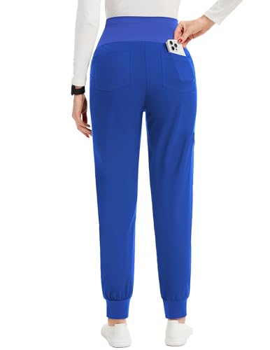 Image of PACBREEZE Women's Maternity Scrubs with 6 Pockets, Workwear Maternity Jogger Scrubs Pregnancy Pants, S-XXL