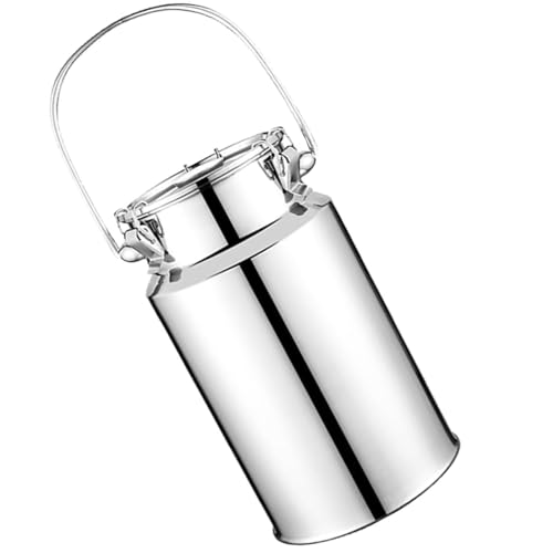 Pot a Lait INOX Bidon De Transport De Lait De Ferme 3l/5l/10l/15l Bidon De Baratte À Lait Pot Seau À Vin Baril Seau À Eau Huile Réservoir À Thé avec...