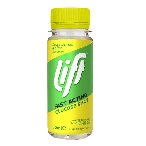 Lift Fast-Acting Glucose Energy Juice Shots Lemon & Lime 12 Pack of 60 ml Bottles