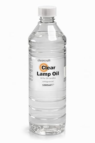 CLEARCRAFT Smokeless and Odourless Clear Lamp Oil - 1 Litre with Easy Pour Nozzle