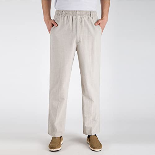 Men's Casual Pants Elastic Waist Drawstring Long Trousers Boy Outdoor2