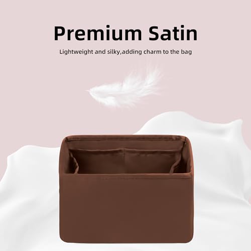 Image of DGAZ Silk Purse Organizer Insert Fits Chanel Duma Bags,Silky Smooth Bag Organizer,Luxury Handbag & Tote Shaper(Gold,22A /22C /23C /24P Small)