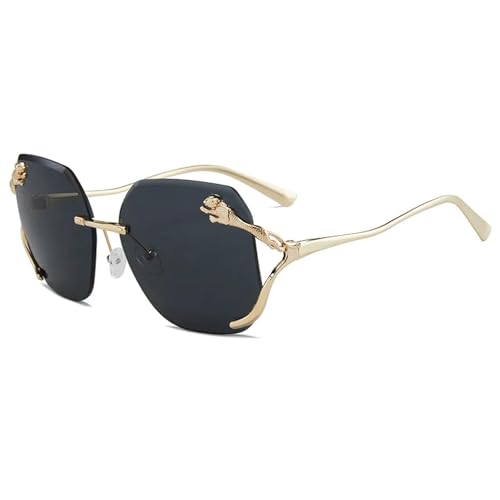 Lunettes de soleil rétro diamant sans monture pour exprimer votre liberté et votre élégance