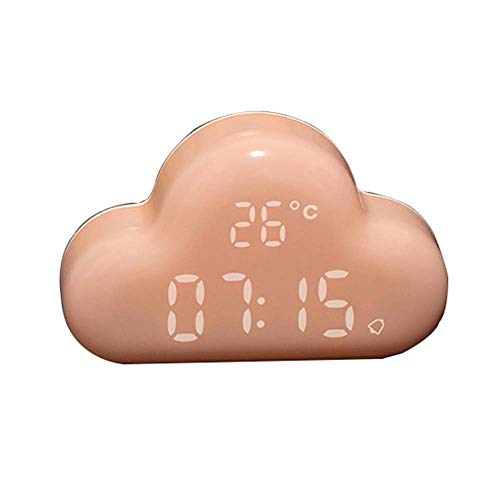 Personalisierte Wolke Kleiner Wecker Student Schlafzimmer stille intelligente LED-Uhr Kinder elektronische Nachtbett multifunktionale