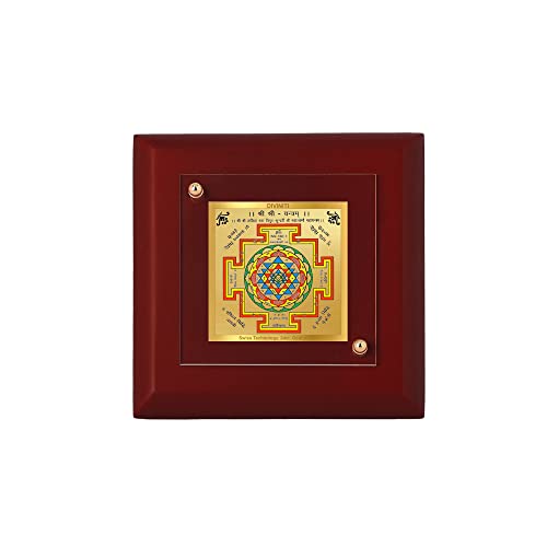 Cadre photo Shree Yantra décoration d'intérieur en or, cadre photo religieux idole Pooja