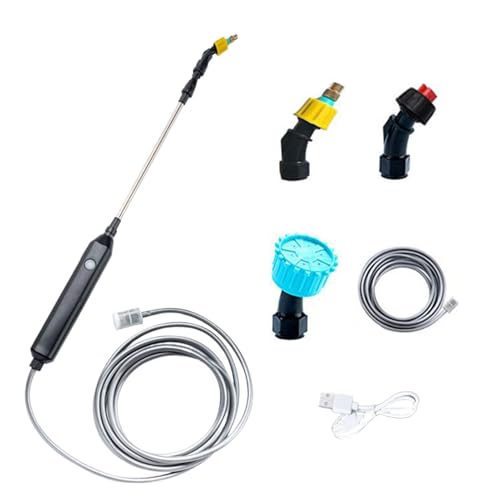 Pulverizador de agua eléctrico, rociador de riego automático, juego de pulverizador eléctrico portátil a prueba de fugas para exteriores, jardín, agricultura, patio