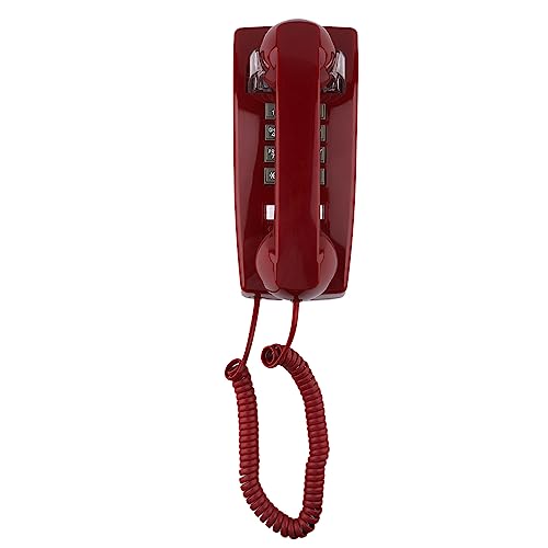 Téléphones muraux classiques pour maison et hôtel, modèle vintage rouge étanche