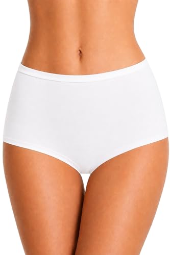 Image of Womens High Coverage Super Soft Elastane Stretch Mid Waist Boy Shorts Panties