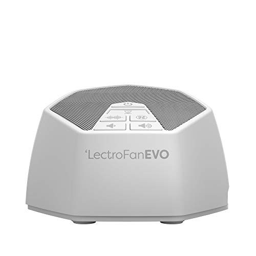 Adaptive Sound Technologies LectroFan Evo White Noise Sound Machine with 22 Unique Non-Looping Fan & White Noise Sounds & Sleep Timer,White/Gray,ASM1020-WK