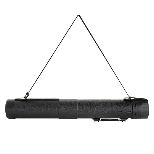 Expandable Poster Tube, Adjustable Water Resistant Case (30 to 49 in, Black)
