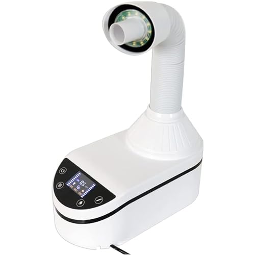 NGARY Nail Dust Collector, 230W Polisher Dust Vacuum Cleaner Dust Collector, Adjustable Speed Grinding Vacuum Cleaner with LED Lamp, for Nail Salon, Dental Lab and Daily Life