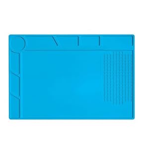 Homeponnew Heat Resistant Soldering Mat S-120B, Large 34x23cm Silicone Repair Pad for DIY Electronics, Anti-Static and Insulated Work for surface for Soldering, Brazing, and Device Repairs