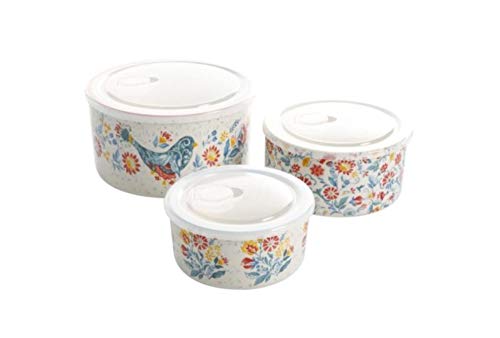 Crazy Clearance The Pioneer Woman Mazie 6-Piece Round Ceramic Nesting Bowl Set with Build-In Steam Release Free Shipping Offer The Pioneer Woman Mazie 6-Piece Round Ceramic Nesting Bowl Set with Build-In Steam Release