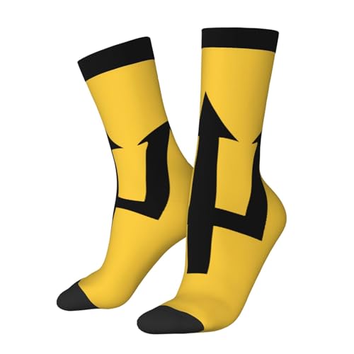 peiyeety Chaussettes drapeau de la Barbade, chaussettes de sport décontractées et originales pour femmes et hommes