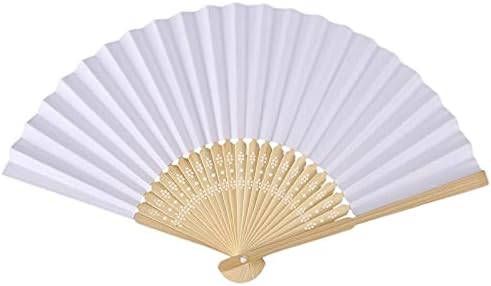 HGKdtRY Handheld Fan Foldable 50 pcs/Each Hand-Painted Foldable Paper Fan Portable Party Wedding Supplies Chinese Hand Dance Fan Gift Ramadan Decoration 21cm(30pcs) image 3