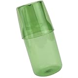 MAGICLULU Hitzebeständige Wasserkaraffe mit Trinkglas 500 ml Bpa Frei für Schlafzimmer Nachttisch und Büro Multifunktionale Haushaltskaraffe Transparentes Glas